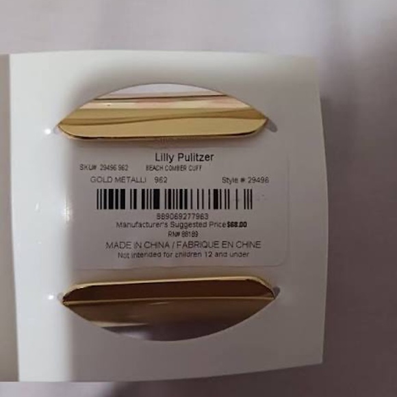 Lilly Pulitzer Gold Metallic Beach Comber Shell Cuff - Picture 3 of 7